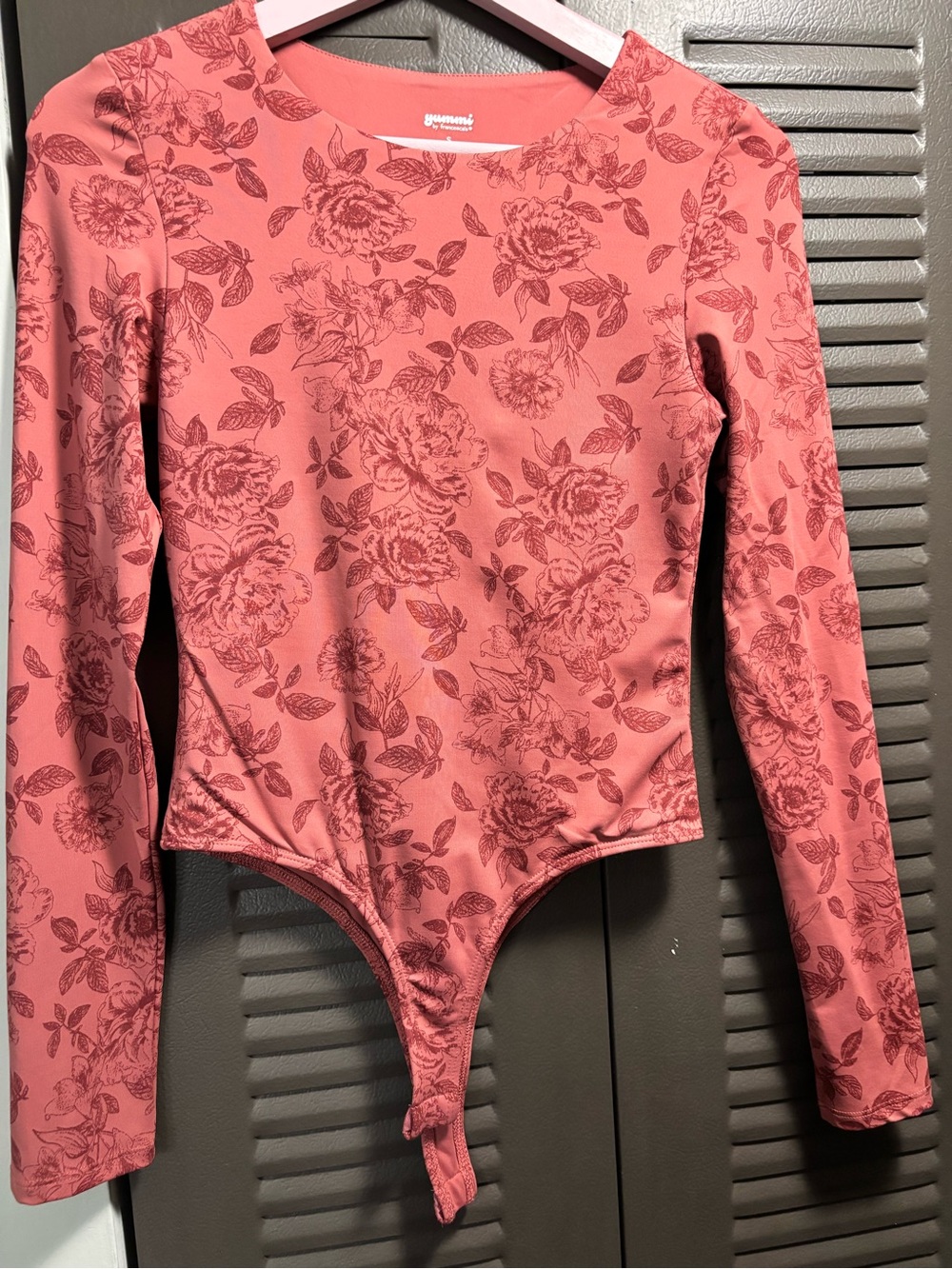 Francesca's Yummi Coral Pink Bodysuit - Small
